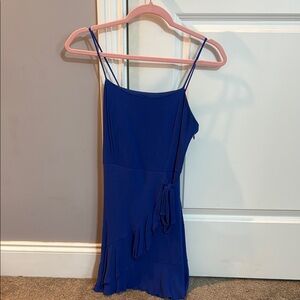 Altar’d State Elegant Blue Spaghetti Strap Dress
